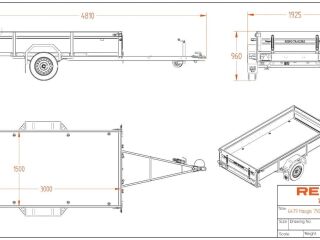 Respo Kastihaagis 3.00x1.50m 750kg PLH - poordiga 0.42m