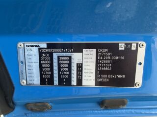 Scania R500 8X2*6 EURO6 + EFFER68.5 + JIB + RETARDER + WI 368kW