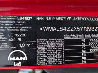 MAN LE 15.280 4X2 Palfinger PK4501 + konteiner 206кВ