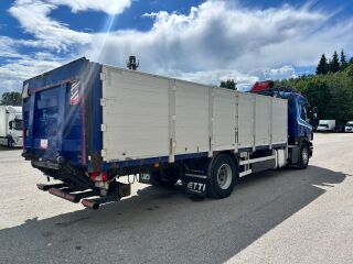 Scania P320 4x2 + FASSI F165A.0.23 + Drop side Platform + 235kW