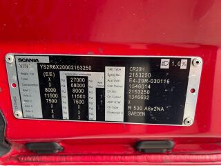Scania R500 A6X2NA 368kW