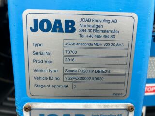Scania P320 6X2*4 EURO6 + JOAB ANACONDA + VINCH 235kW