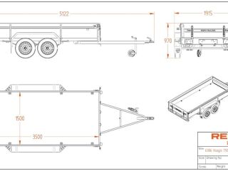 Respo Kastihaagis 3.50x1.50m 750kg - poordiga 0.42m
