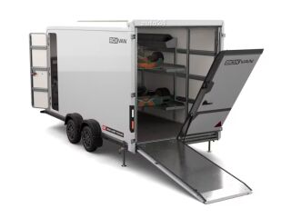 Brian James Trailers Box Van - furgoonhaagis 4,00x1,80m 3500kg valge