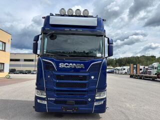 Scania R650 6x2 + RETARDER + PTO + DOUBLE BOOGIE + CRANE  478kW