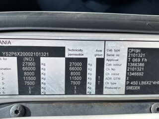 Scania P450 6x2*4 EURO6 + RETARDER + TWO FLOORS 331kW