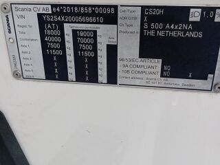 Scania S500 SUPER 13.0 368kW