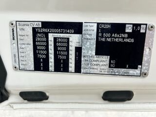 Scania R500 6X2 EURO6 + RETARDER EURO 6 367kW