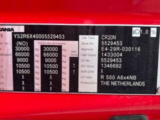 Scania R500 6x4 EURO6 + RETARDER + BOX 368kW