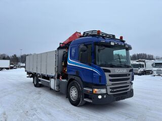 Scania P320 4x2 + FASSI F165A.0.23 + Drop side Platform + 235kW