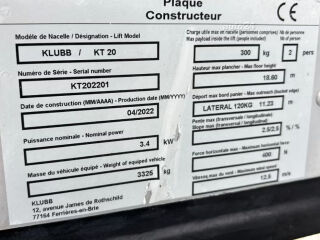 Iveco Daily Klubb KT20 18,6m pealisehitus 100kW