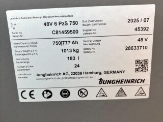 Jungheinrich 3000kg & 3000mm 48V  750Ah 9кВ