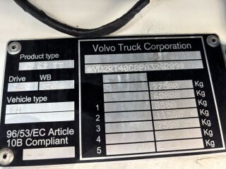 Volvo FH500 6x2 EURO6 + RETARDER + WB3200mm 375kW