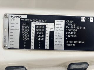 Scania R500 6x4 EURO6 + RETARDER 368kW