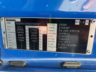 Scania R500 A6X2NA 368kW