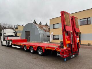 Kässbohrer Lowbed LB3E + PÖÖRAV + TÕSTETAV TELG