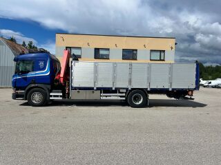 Scania P320 4x2 + FASSI F165A.0.23 + Drop side Platform + 235kW