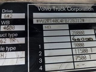 Volvo FH 500 6X2 EURO 6 375кВ