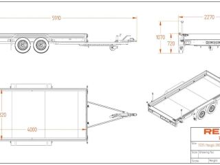 Respo Autoveotreiler 4.00x1.82m 2000kg - poordiga 0.22m