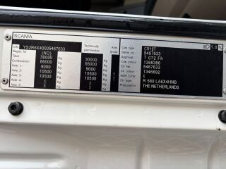 Scania R580 6x4 EURO6 + RETARDER + WB3300mm 427kW