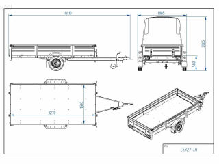 Tiki Treiler 3.27 x 1.5 Plastkaanega