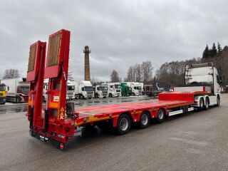 Kässbohrer Lowbed LB3E + PÖÖRAV + TÕSTETAV TELG