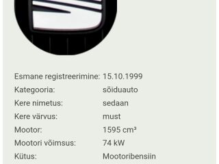 SEAT Toledo Comfortline 1.6 R4 16V 74kW
