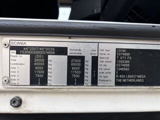 Scania R450 6x2 EURO6 + RETARDER + NEW PLATFORM 8000mm EU 331kW