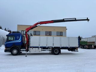 Scania P320 4x2 + FASSI F165A.0.23 + Drop side Platform + 235kW