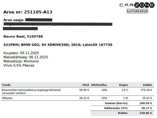 BMW X4 G02 2.0 R4 140kW