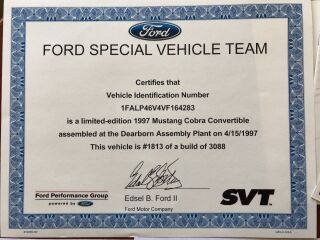 Ford Mustang SVT Cobra 4.6 V8 DOHC 227kW