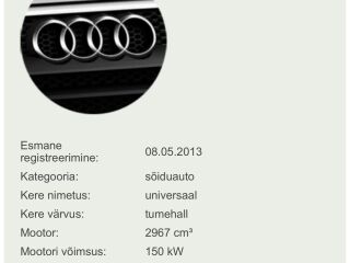 Audi A6 Comfortline Quattro 3.0 V6 TDI 150kW