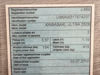 Kawasaki ULTRA 250x 1.5 R4 184kW