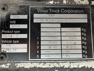 Volvo FH 500+6x4+LIFTING AXEL+HYDRAULICS EURO 6 368kW