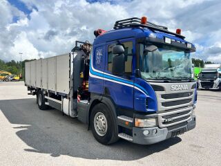 Scania P320 4x2 + FASSI F165A.0.23 + Drop side Platform + 235kW