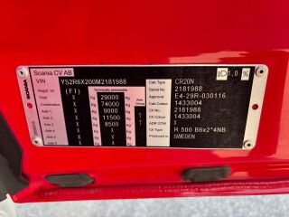 Scania R500 6X2*4 + 9T FRONT AXLE + 9200mm PLATFORM EURO  368kW