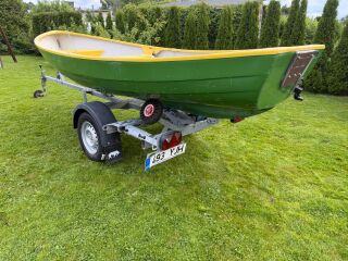 Kasse + Yamaha 6hp + haagis + sonar
