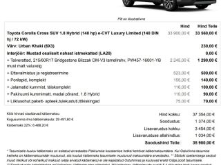 Toyota Corolla Cross Luxury Limited 1.8 72kW