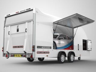 Brian James Trailers Race Transporter 4 kaldfunktsiooniga 5,00mx2,12m