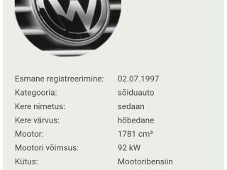 Volkswagen Passat Comfortline 1.8 R4 20V 92kW