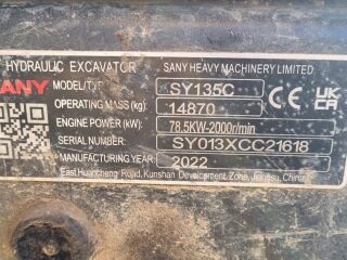 Sany SANY SY135C 15 tonni giljotiiniga 78kW