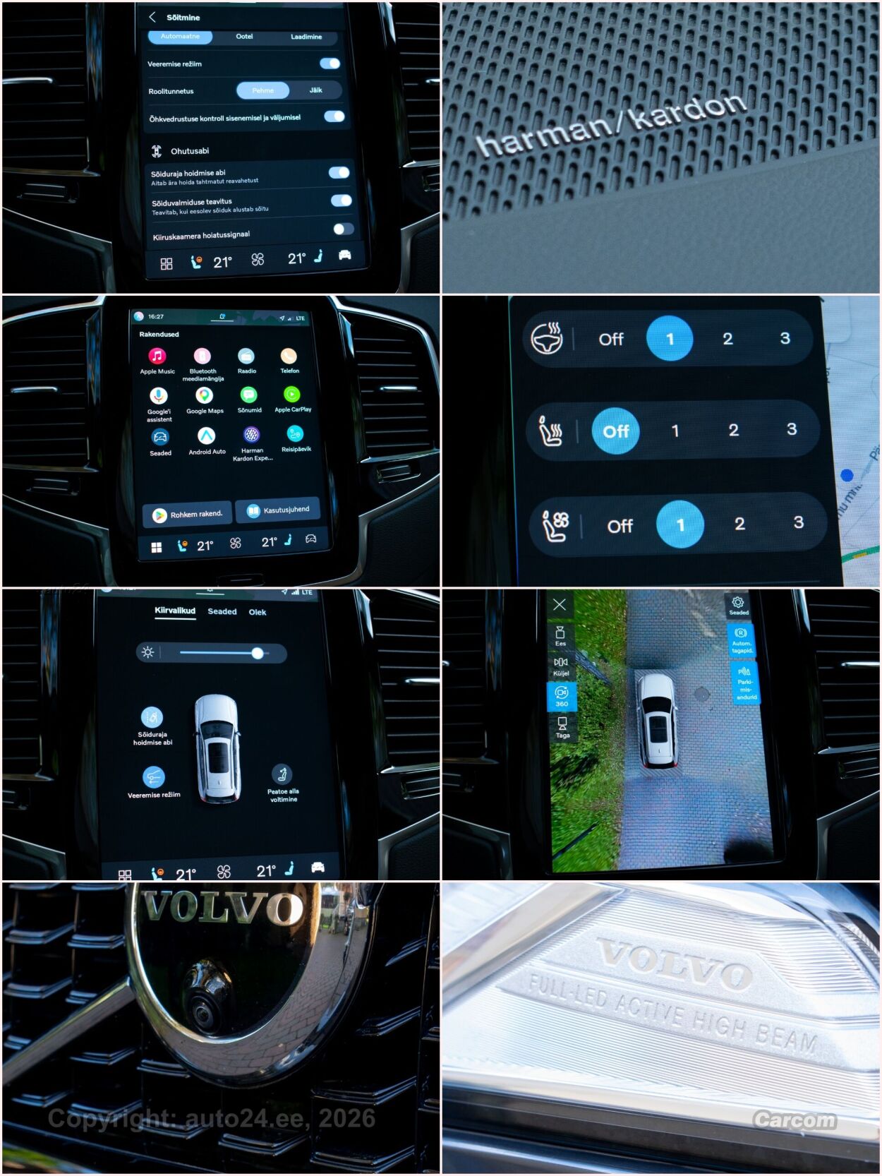 Volvo XC90 7s DARK Intelli PRO Sky Wntr PRO Long Range 2.0 T8 AWD Recharge Plug-In pistikhübriid MY2023 335 kW