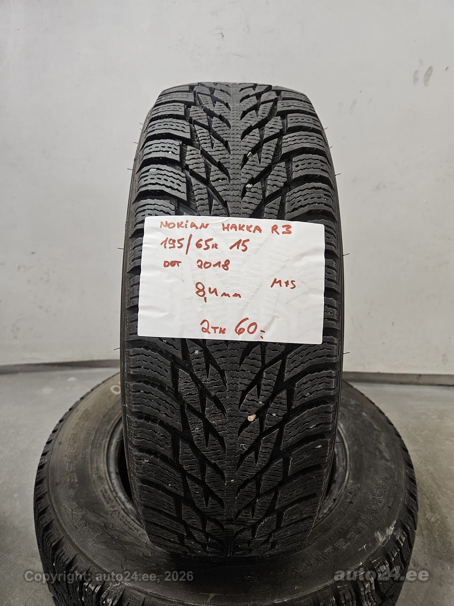 ステイナー 215 nokian Hakkapeliitta R3 195/65R15 15インチ ノキアン ハッカペリッタ