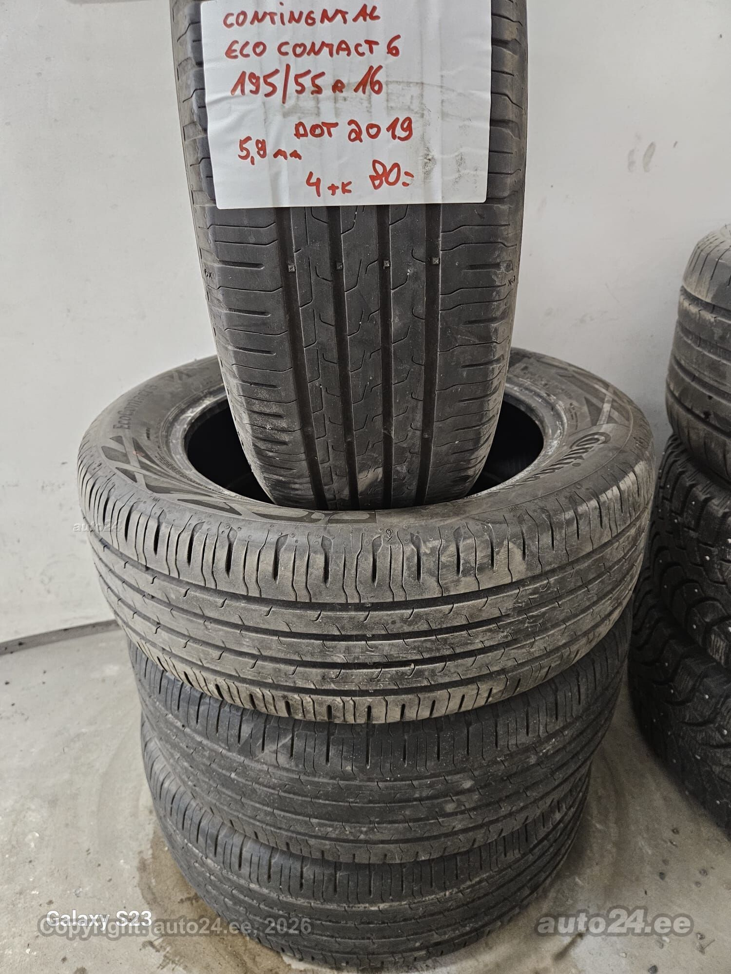 195/55R16 Continental EcoContact 6 195/55 R16 - Tyres - auto24.ee