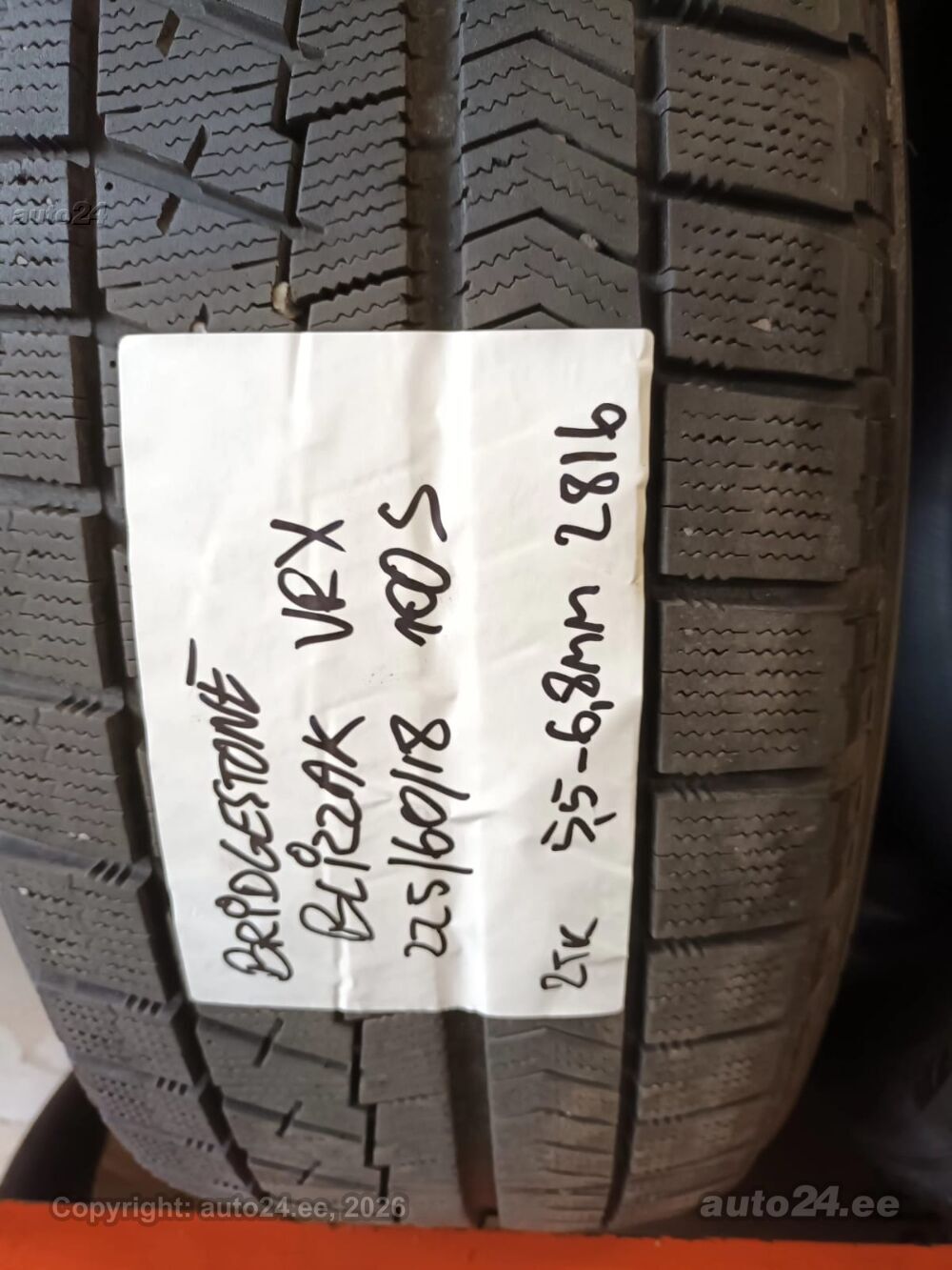225/60R18 Bridgestone Blizzak VRX - Tyres - auto24.ee