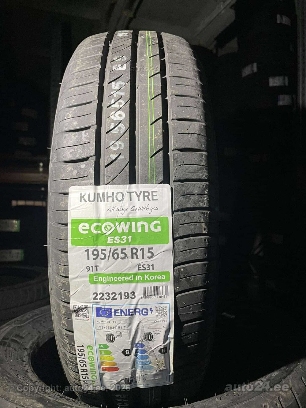 195/65R15 Kumho EcoWing ES31 (KOREA) - Tyres - mototehnika.ee