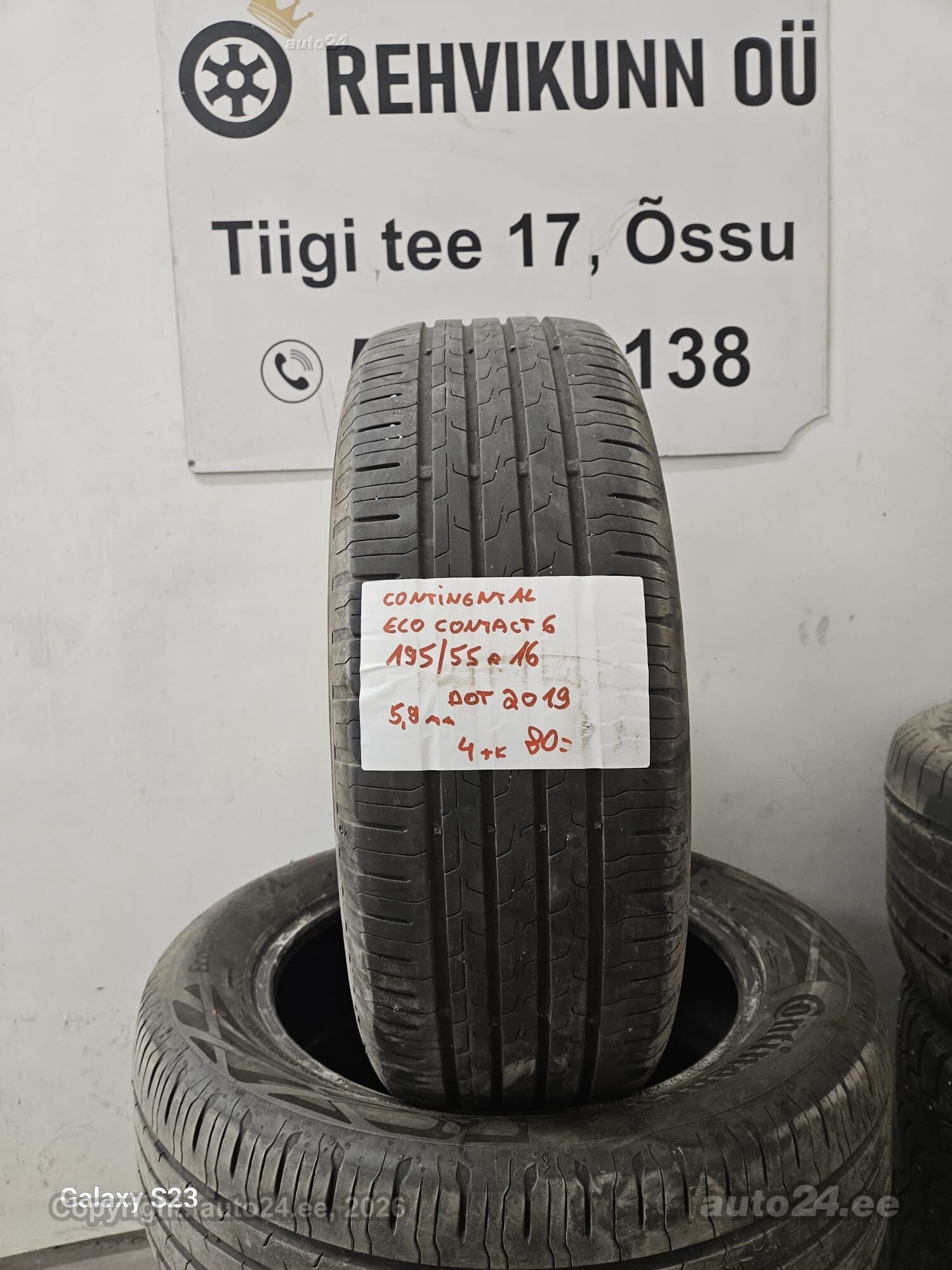 195/55R16 Continental EcoContact 6 195/55 R16 - Tyres - auto24.ee