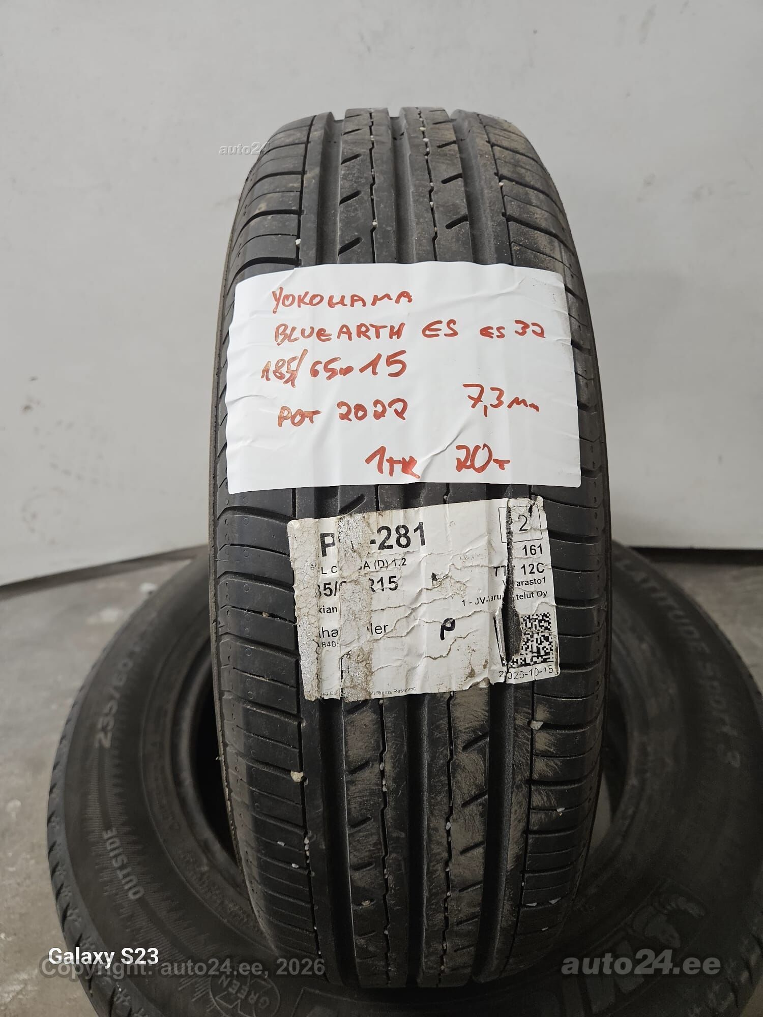 185/65R15 Yokohama BluEarth-ES ES32 185/65 R15 - Tyres - auto24.ee