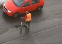 VIDEO: Talvine teeremont Läti pealinnas