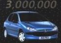 Peugeot 206 arv tõusis 3 miljonini